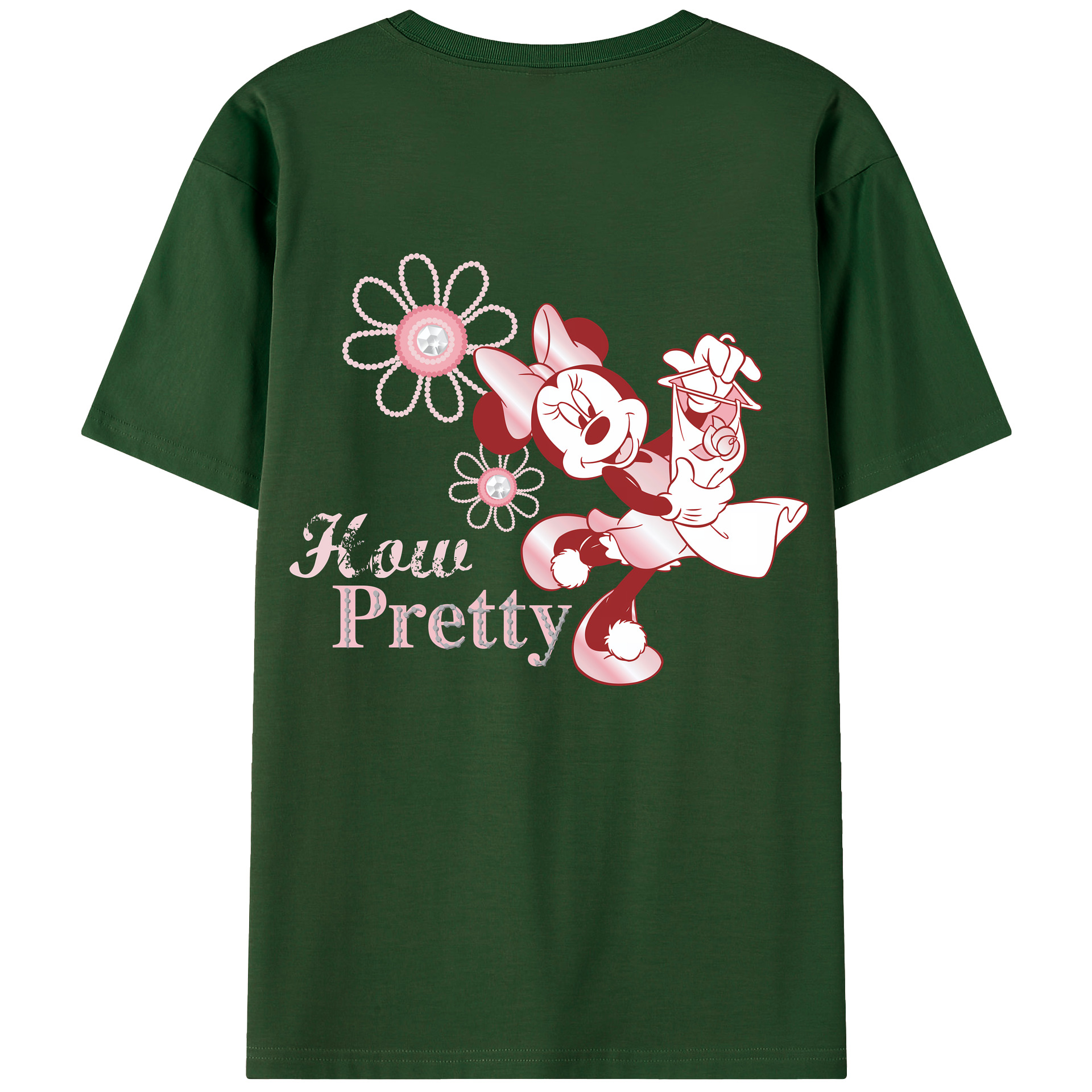 （画像用） ミッキーマウス Mickey Mouse 綿100％半袖Tシャツ（背面プリント）